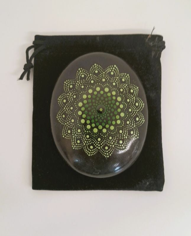 1186 | Mandala Painted on Large Rock | Appalachian Arts Craft Center